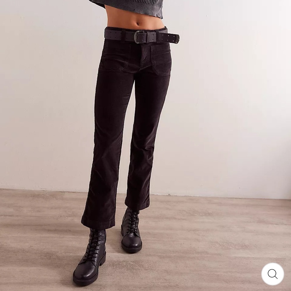 Free People High Time Velvet Kick Flare Pants